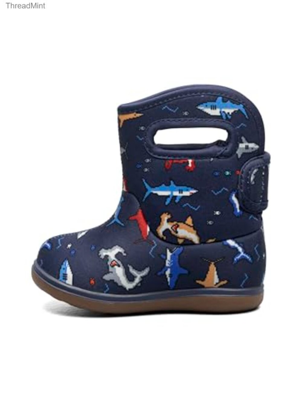 Waterproof Kids Snow Boots with Faux Fur Lining, Hook & Loop Closure, Calf